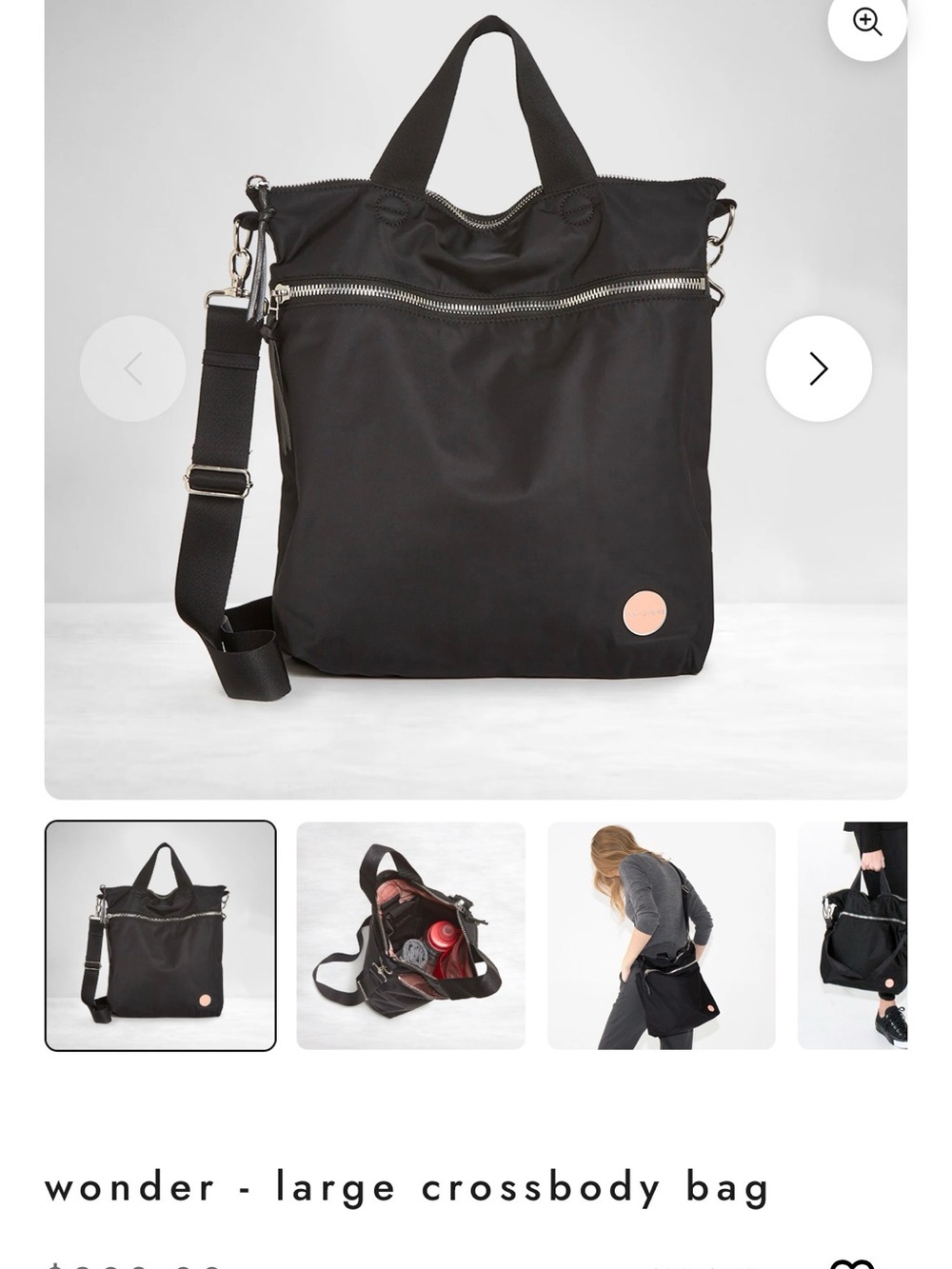 Shorty Love Wonder Large Crossbody Bag - Black